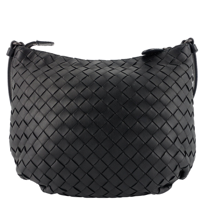 Saddle Zip Mini Intrecciato Nappa Leather Messenger Bag