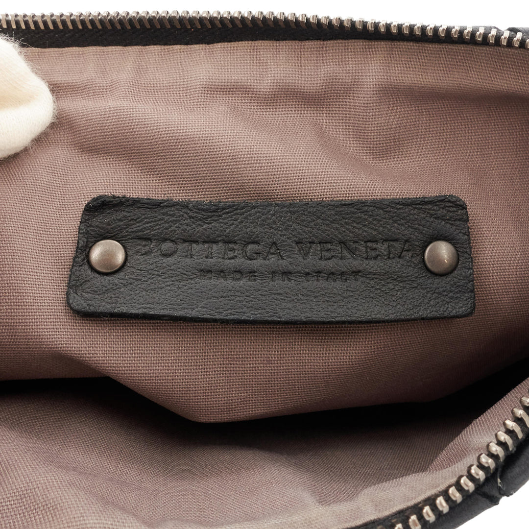 Saddle Zip Mini Intrecciato Nappa Leather Messenger Bag