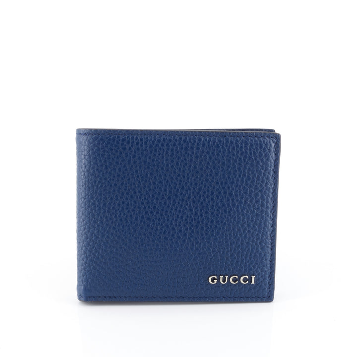 Pebbled Calfskin Leather Bifold Wallet