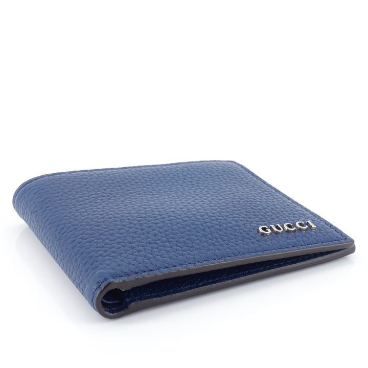 Pebbled Calfskin Leather Bifold Wallet