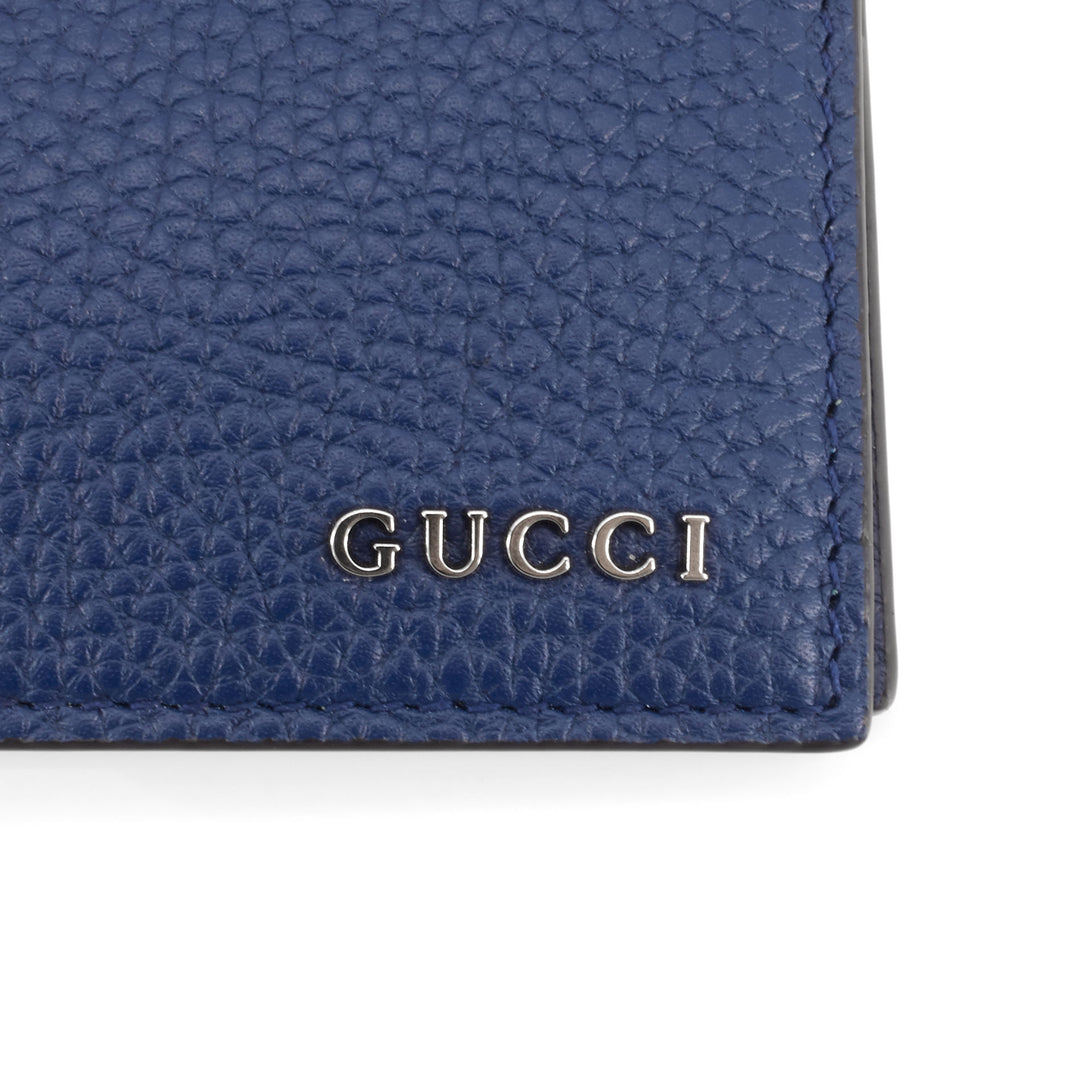 Pebbled Calfskin Leather Bifold Wallet