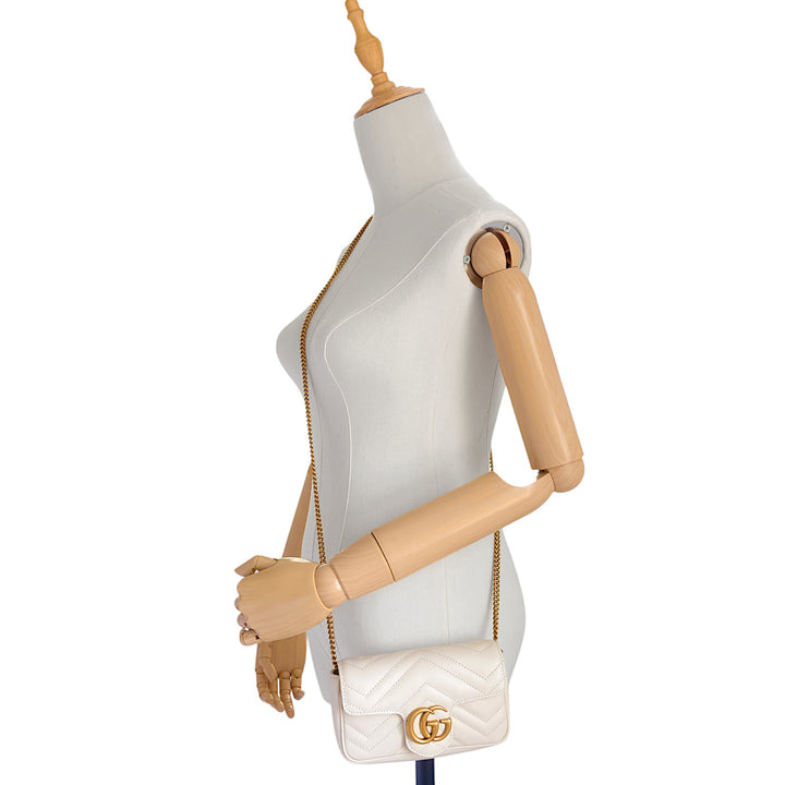 GG Marmont Super Mini Matelassé Leather Bag