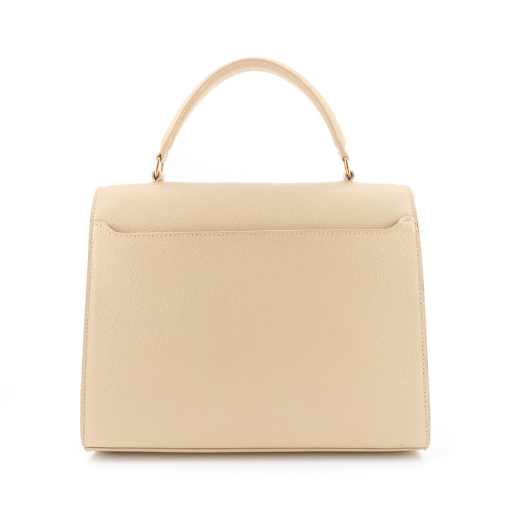 Cassandra Top Handle Medium Leather Bag