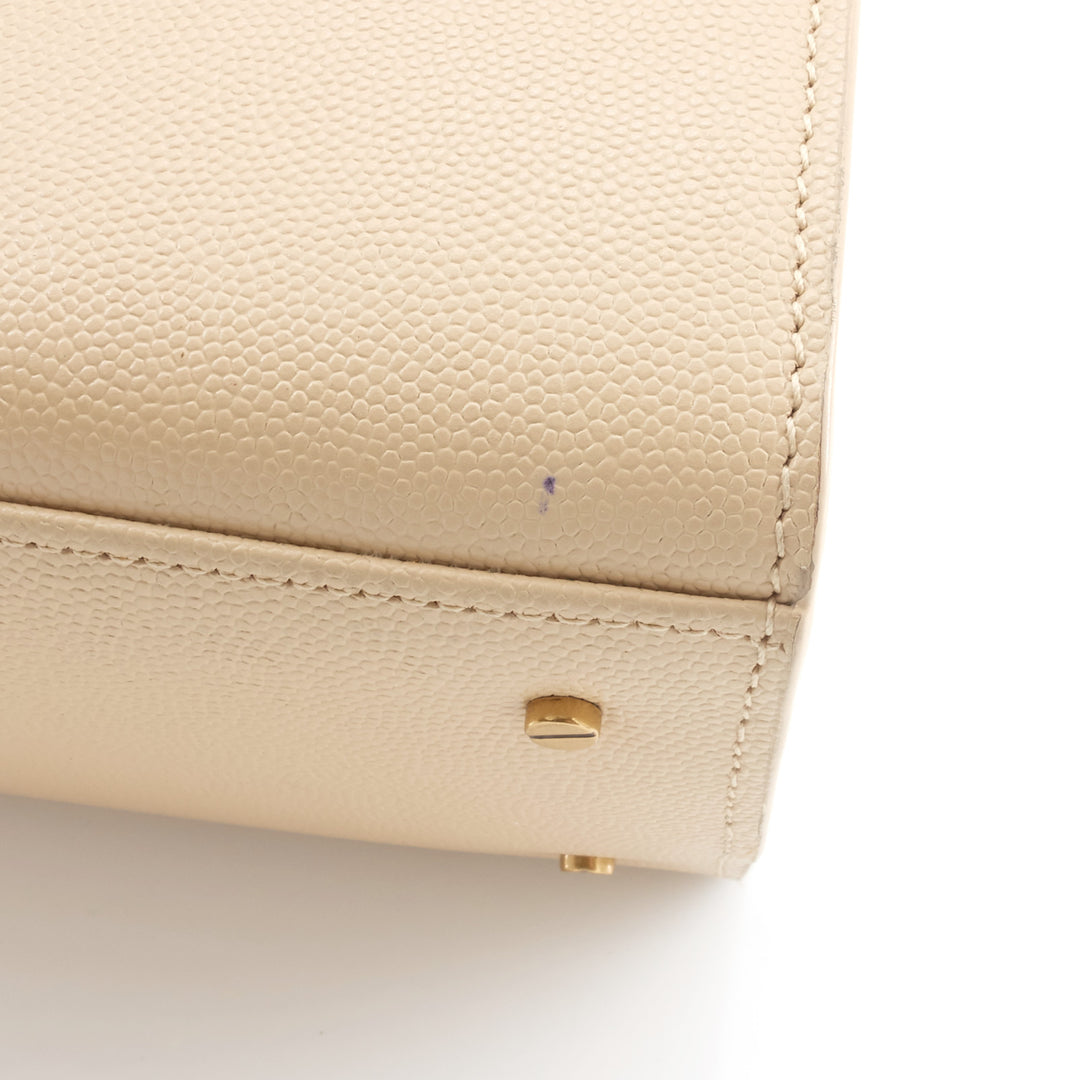 Cassandra Top Handle Medium Leather Bag