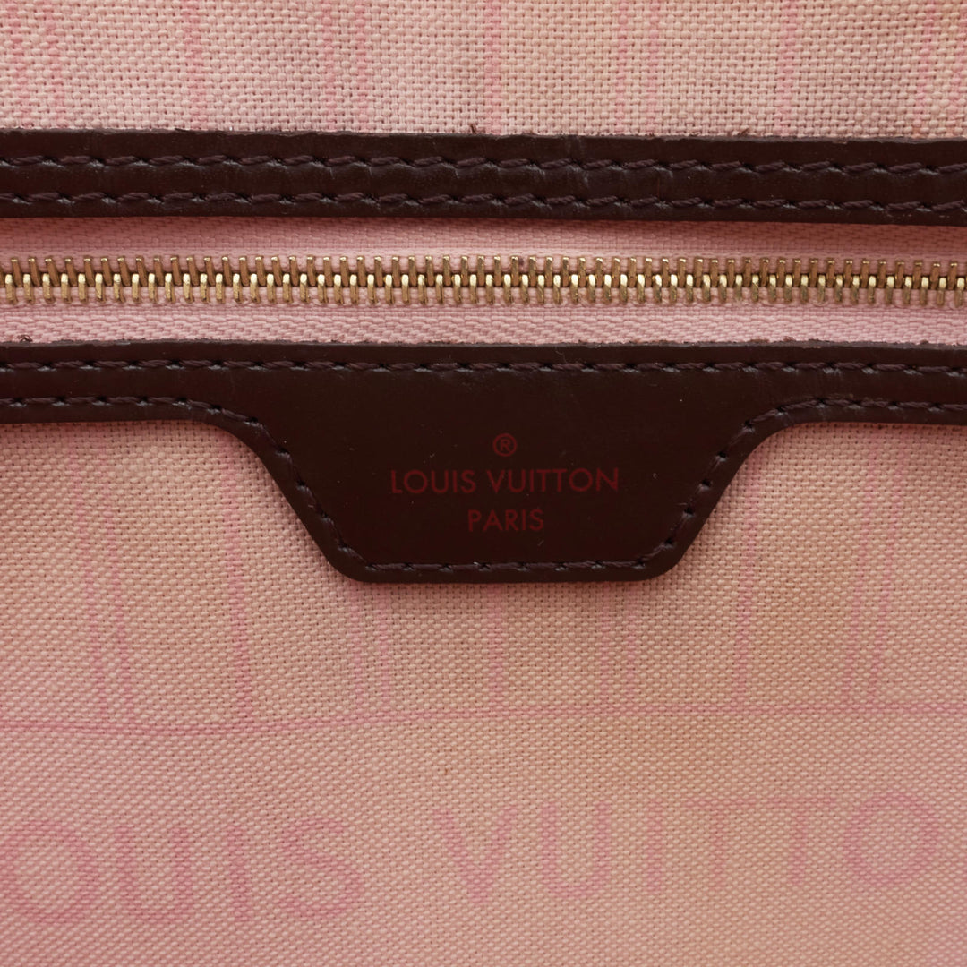 Neverfull MM Damier Ebene Canvas Bag with Pouch