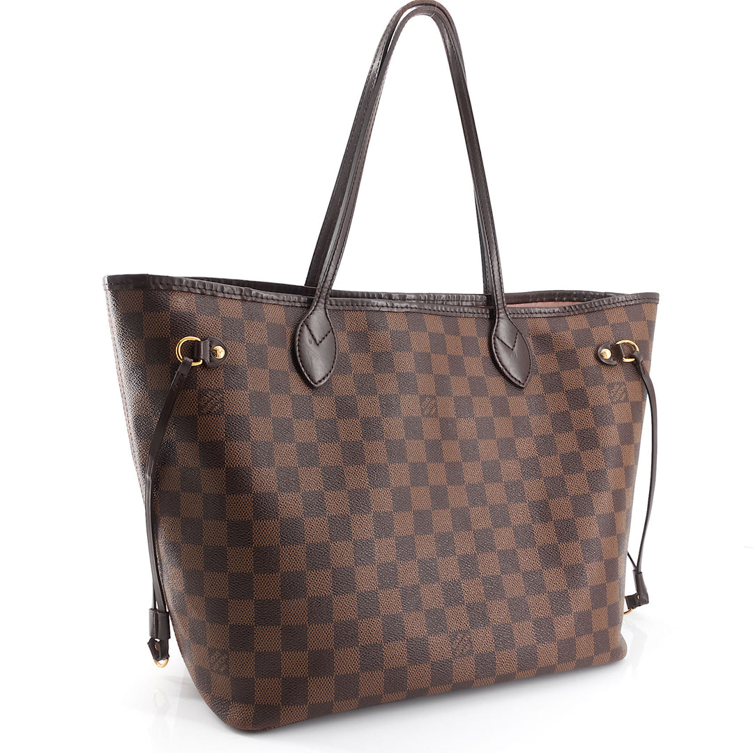 Neverfull MM Damier Ebene Canvas Bag with Pouch