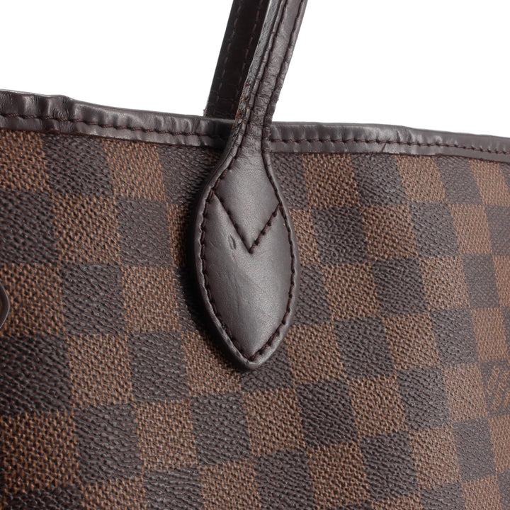 Neverfull MM Damier Ebene Canvas Bag with Pouch