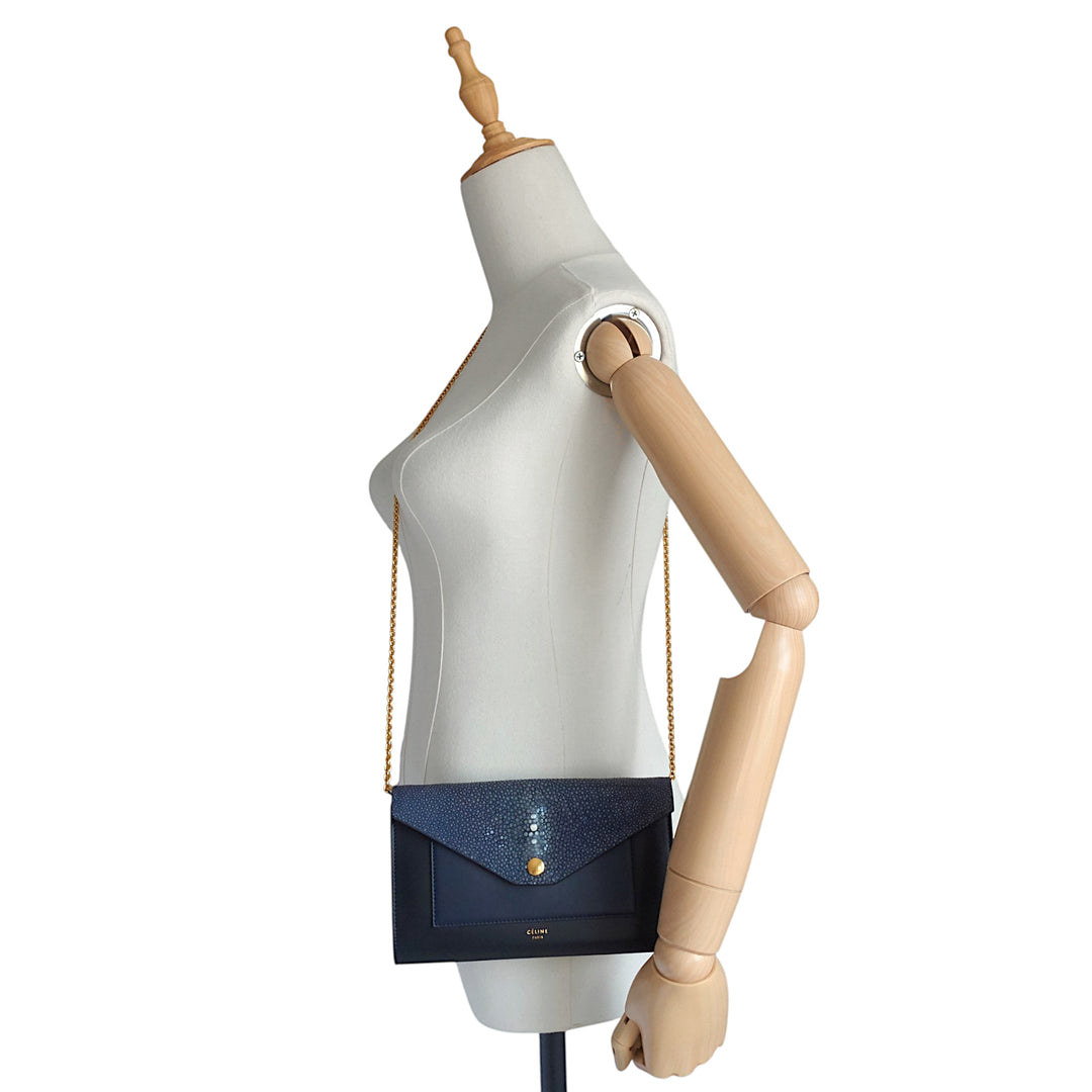 Pocket Stingray Clutch on Chain Bag