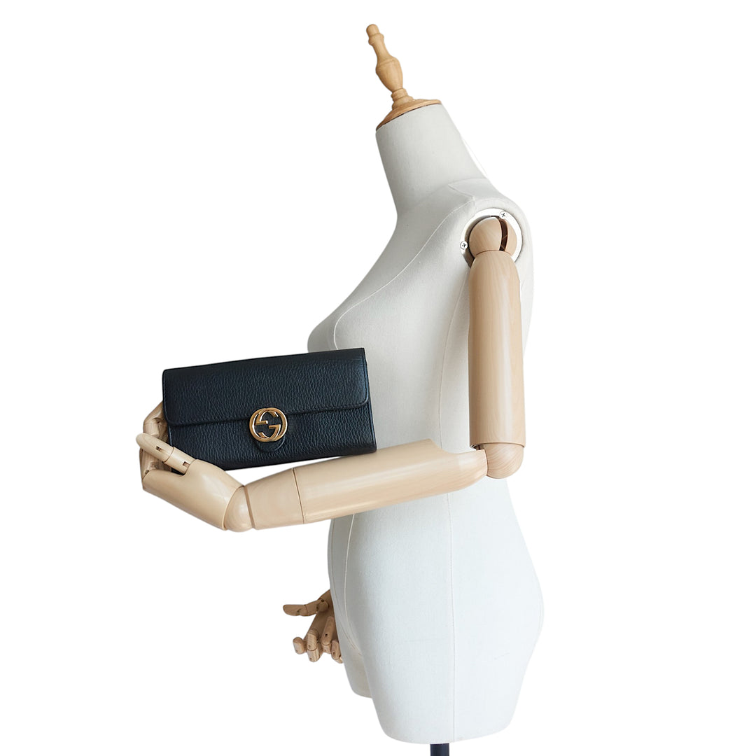 Dollar Interlocking G Continental Leather Wallet