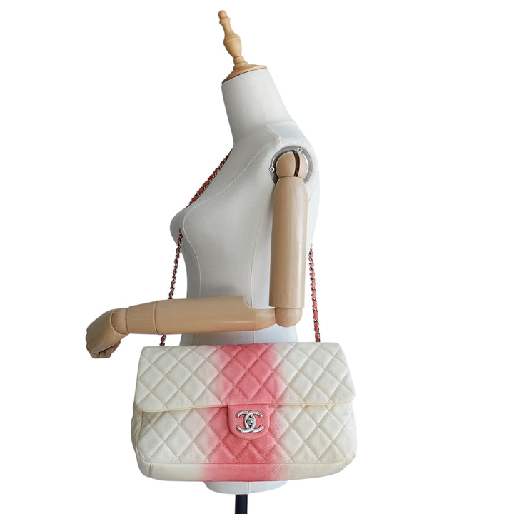 Ombre Jumbo Caviar Quilted Single Flap