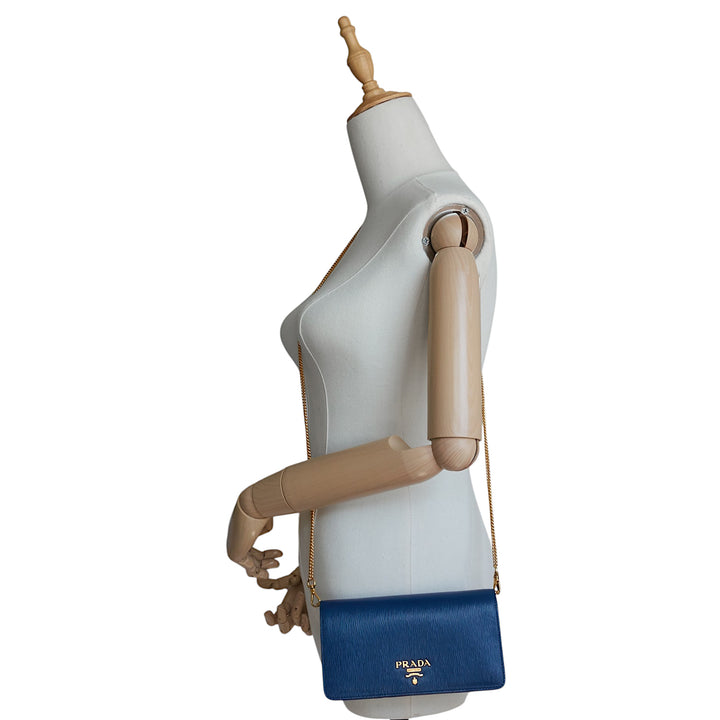 Vitello Move Leather Mini Crossbody Bag