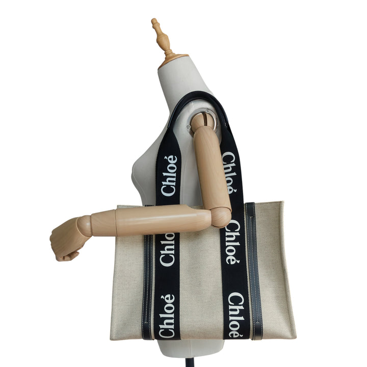 Woody Medium Linen Tote Bag