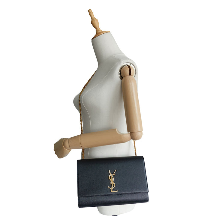 Kate Medium Grain de Poudre Embossed Leather Shoulder Bag