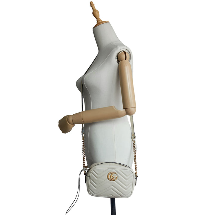 GG Marmont Mini Matelasse Leather Camera Bag