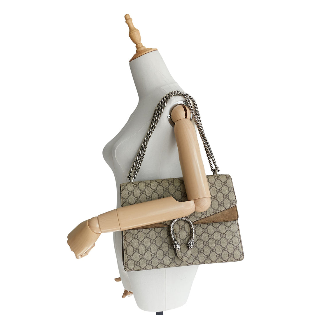 Dionysus Medium GG Supreme Monogram Canvas Bag