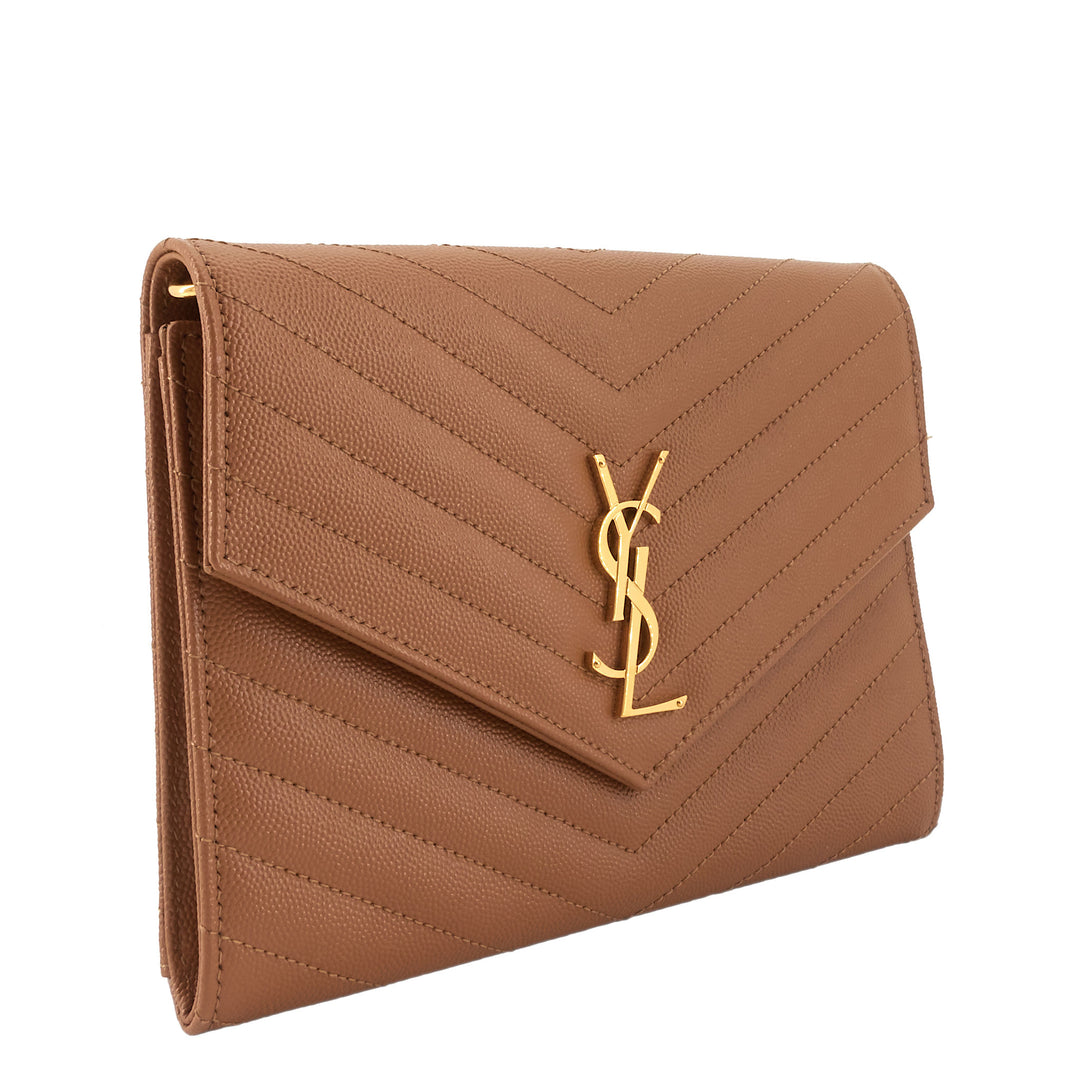 Cassandre Matelassé Grain de Poudre Leather Flap Pouch