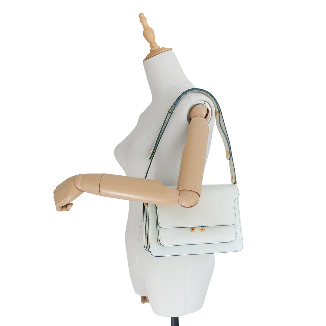 Trunk Medium Saffiano Leather Shoulder Bag