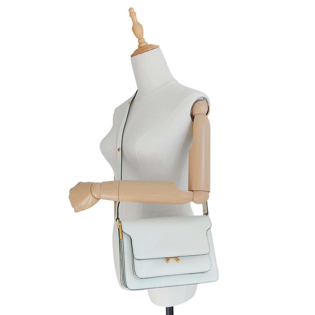 Trunk Medium Saffiano Leather Shoulder Bag