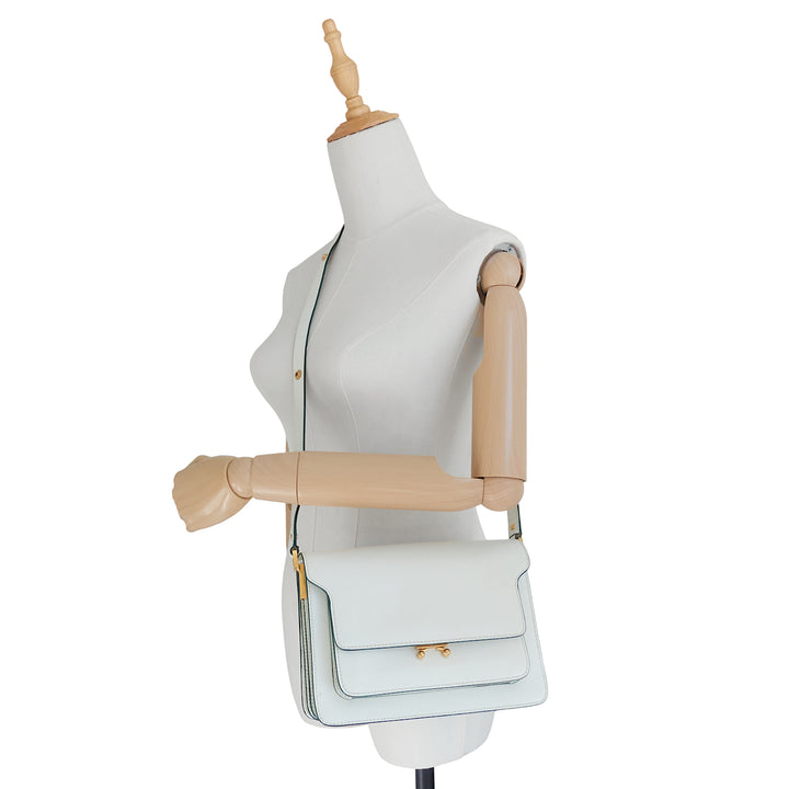 Trunk Medium Saffiano Leather Shoulder Bag