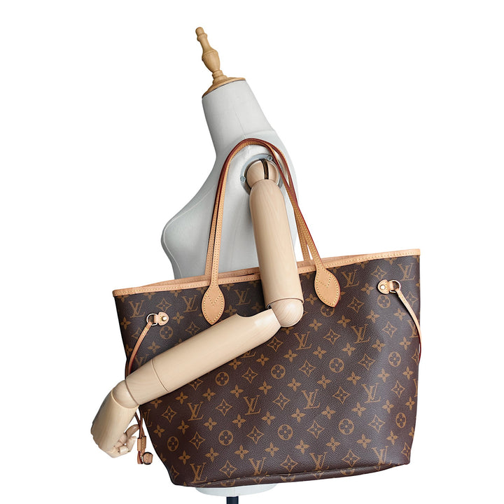 Neverfull MM Monogram Canvas Tote Bag with Pochette