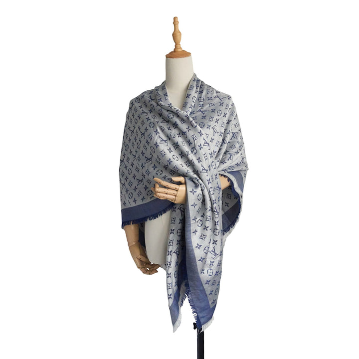Monogram Denim Jacquard Shawl