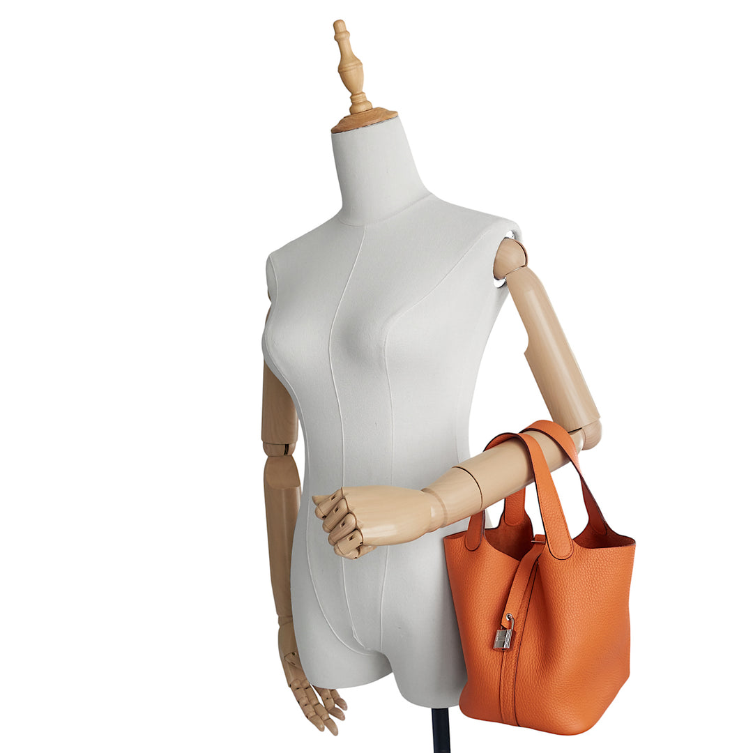 Picotin 18 Clemence Leather Bag