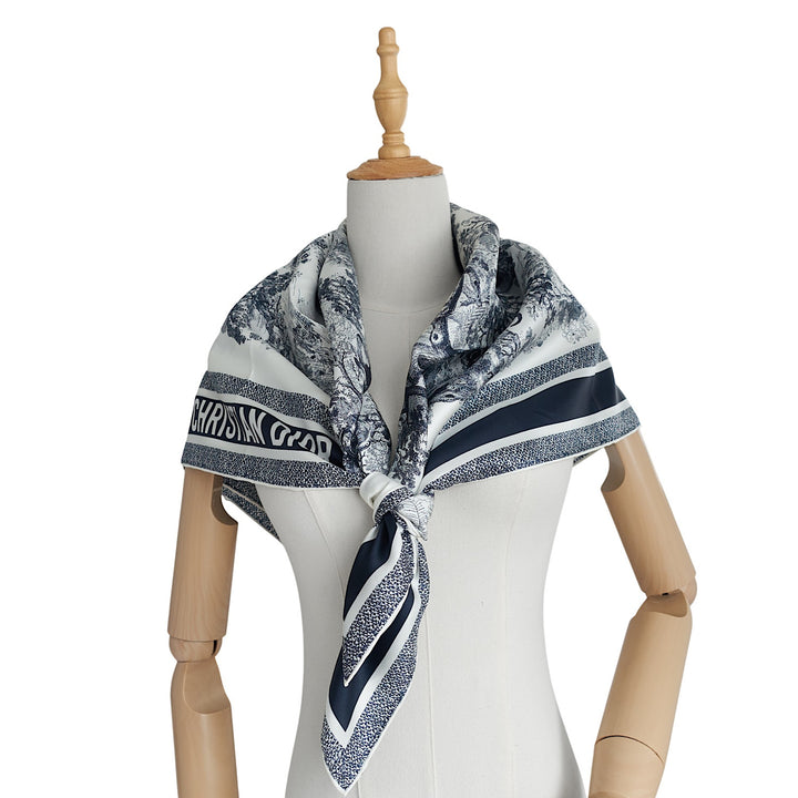 Toile de Jouy Sauvage Silk Scarf