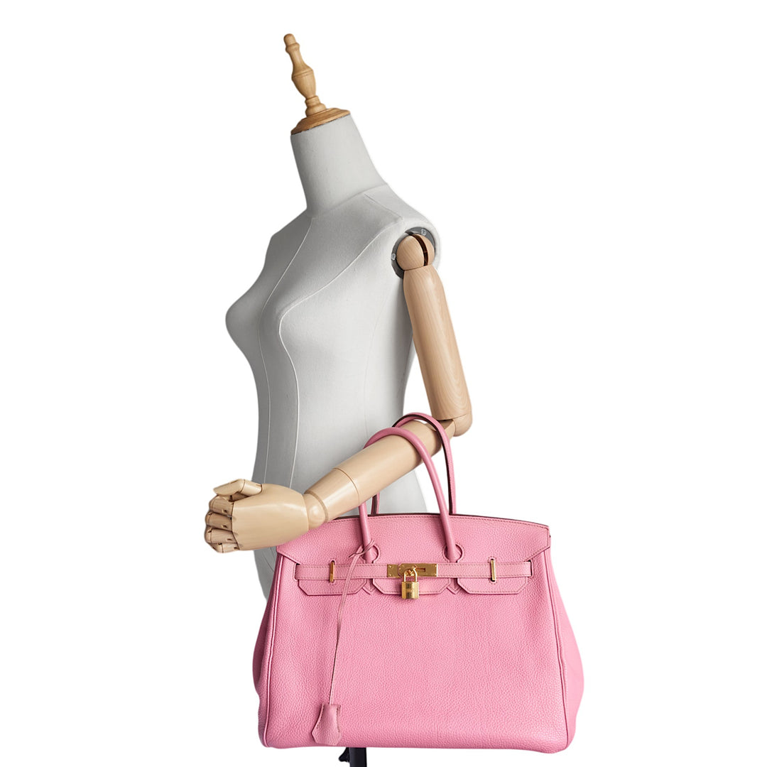 Birkin 35 Togo Leather Bubblegum Pink Bag