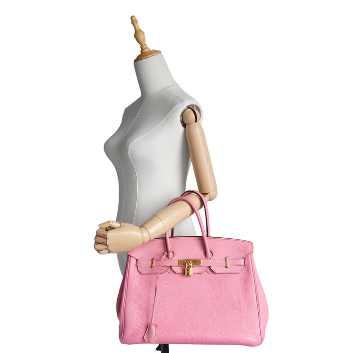 Birkin 35 Togo Leather Bubblegum Pink Bag