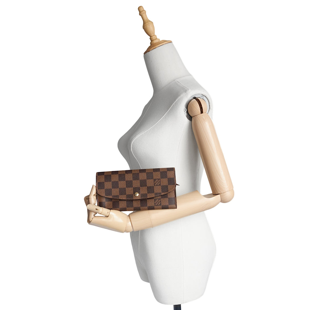 Emilie Damier Ebene Canvas Wallet