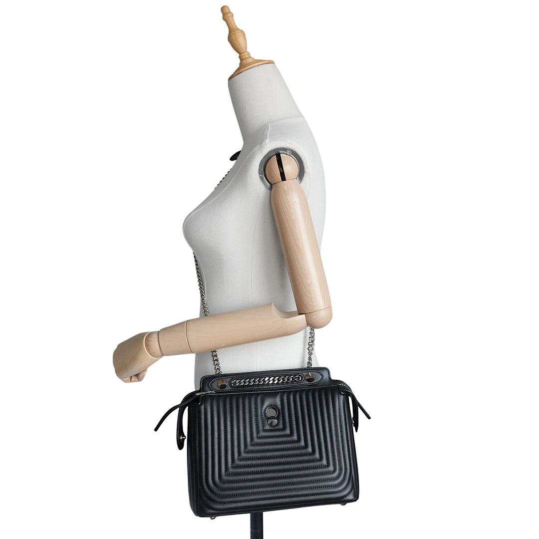 Dotcom Click Quilted Leather Shoulder Bag