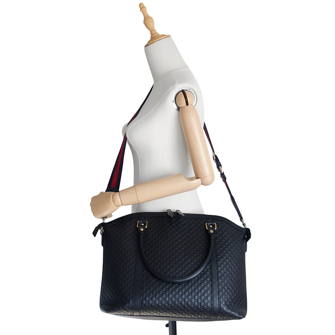 Dome Microguccissima Large Leather Bag