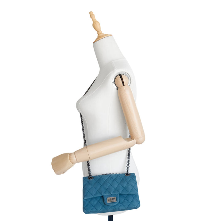 2.55 Reissue 224 Quilted Nubuck Leather Flap Bag