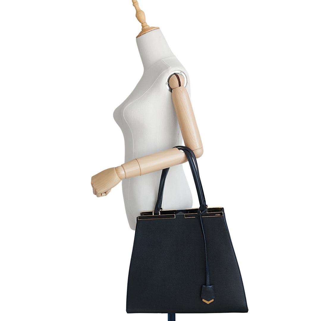 3Jours Large Vitello Elite Leather Bag