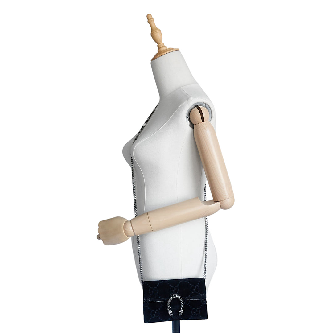 Dionysus Super Mini Velvet Bag