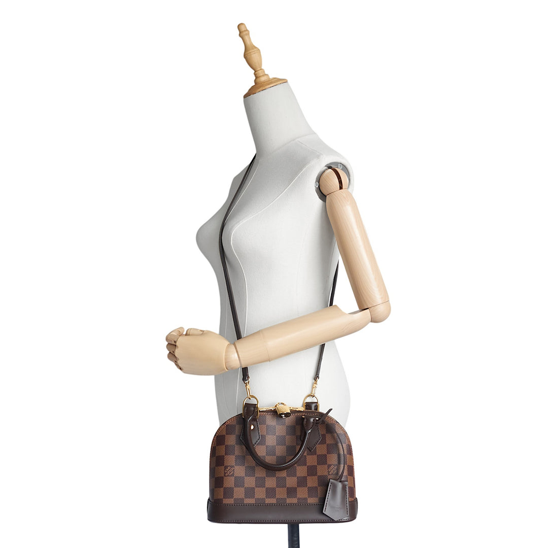 Alma BB Damier Ebene Canvas Handbag