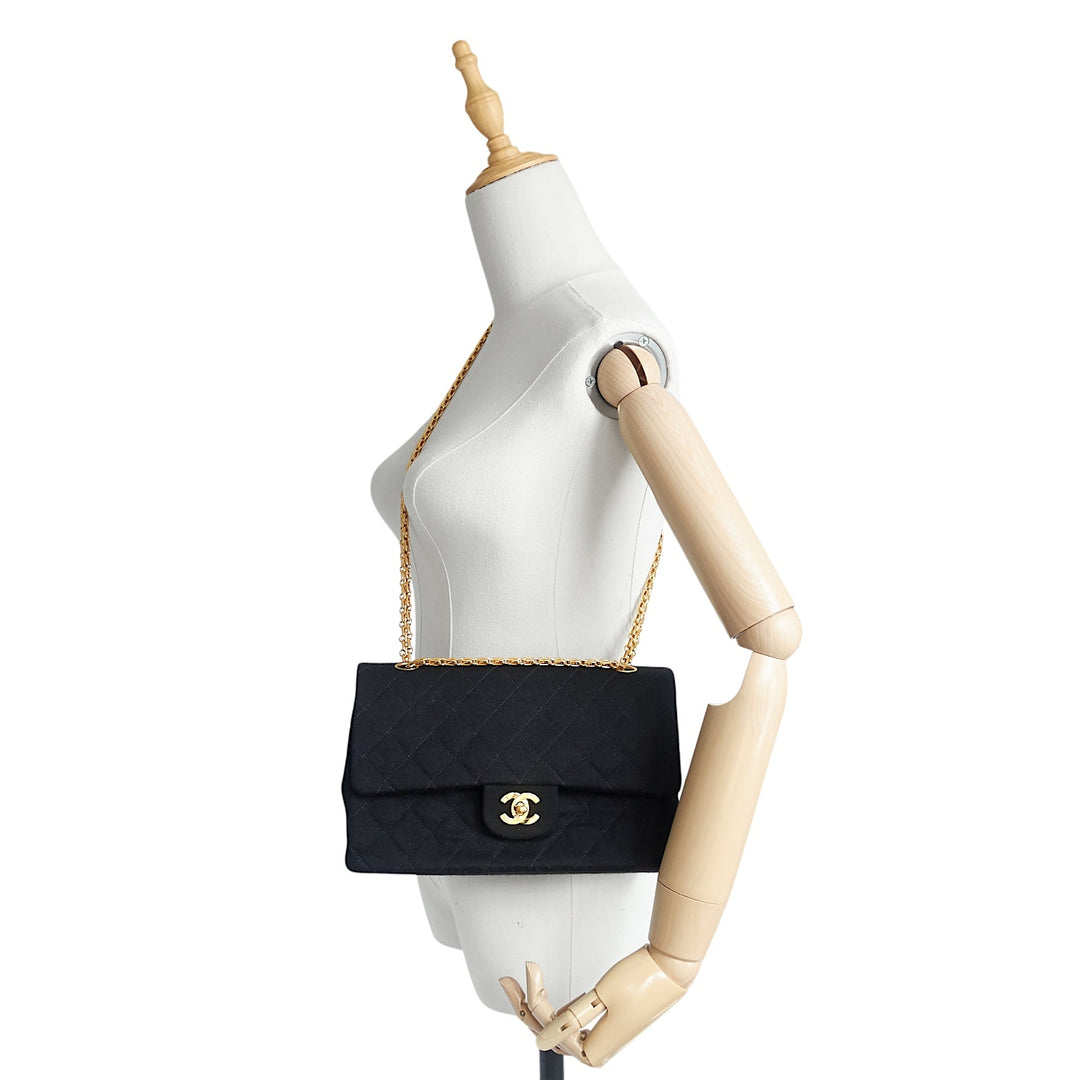 Classic Double Flap Medium Quilted Jersey Bag