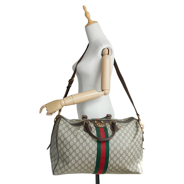 Ophidia GG Boston Canvas Bag