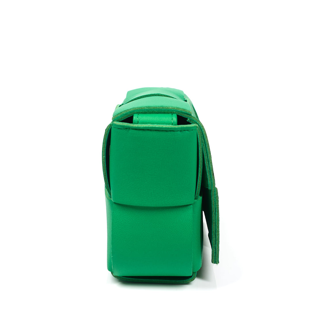 Cassette Candy Mini Intrecciato Leather Crossbody Bag