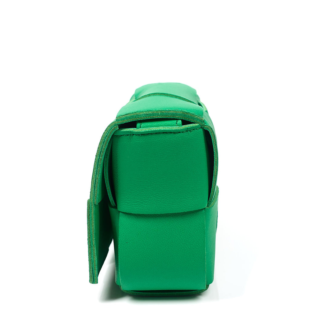 Cassette Candy Mini Intrecciato Leather Crossbody Bag