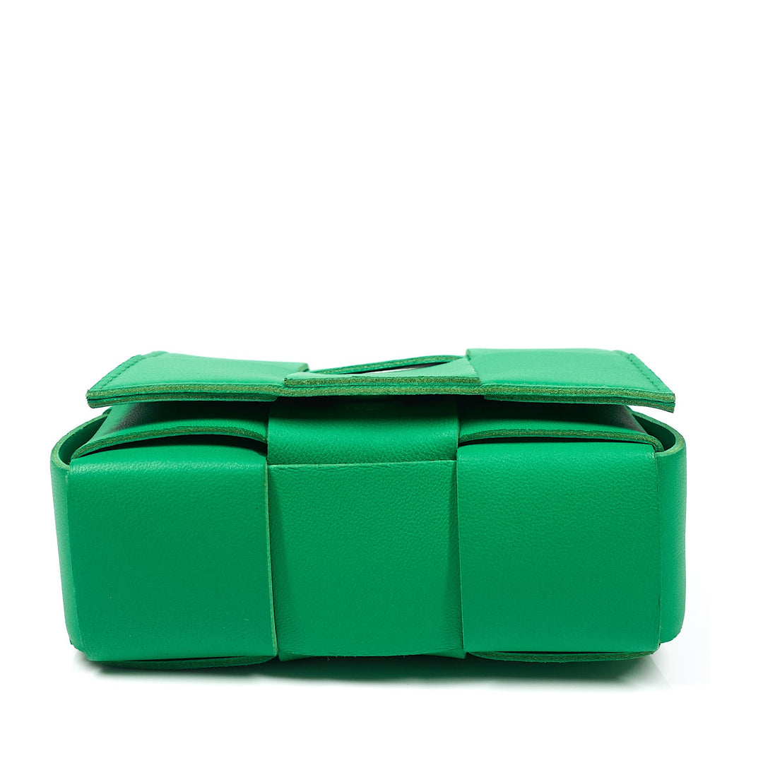 Cassette Candy Mini Intrecciato Leather Crossbody Bag
