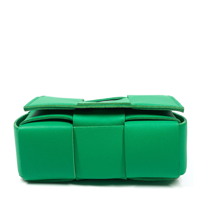Cassette Candy Mini Intrecciato Leather Crossbody Bag