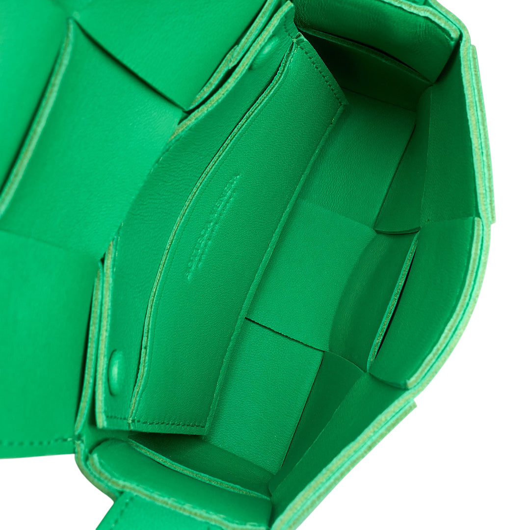 Cassette Candy Mini Intrecciato Leather Crossbody Bag
