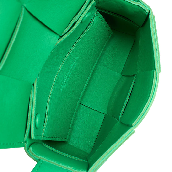 Cassette Candy Mini Intrecciato Leather Crossbody Bag