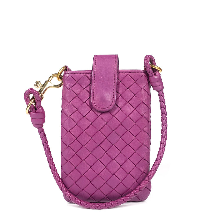 Intrecciato Leather Pouch