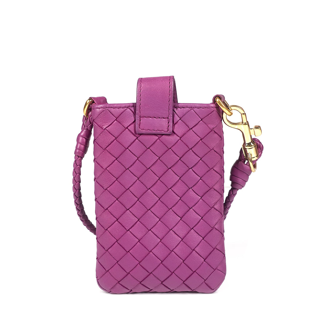 Intrecciato Leather Pouch