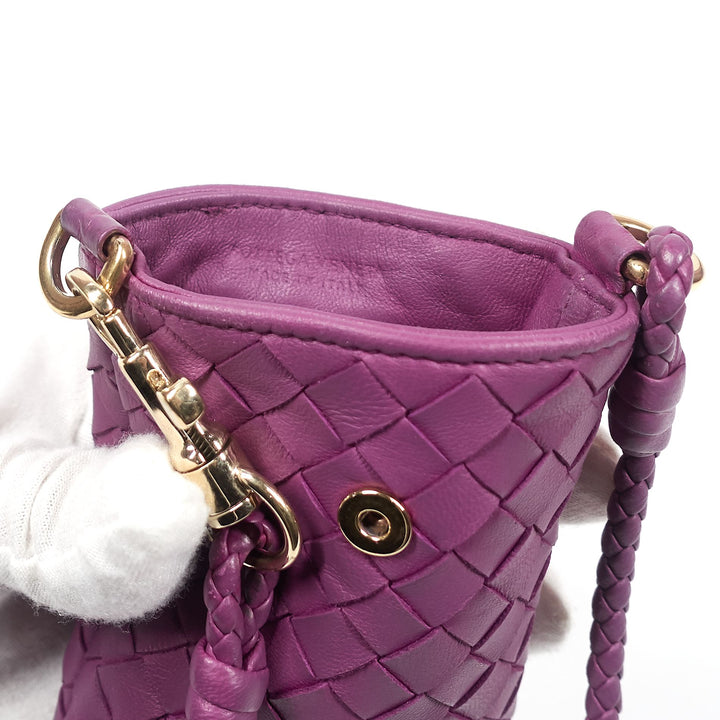 Intrecciato Leather Pouch