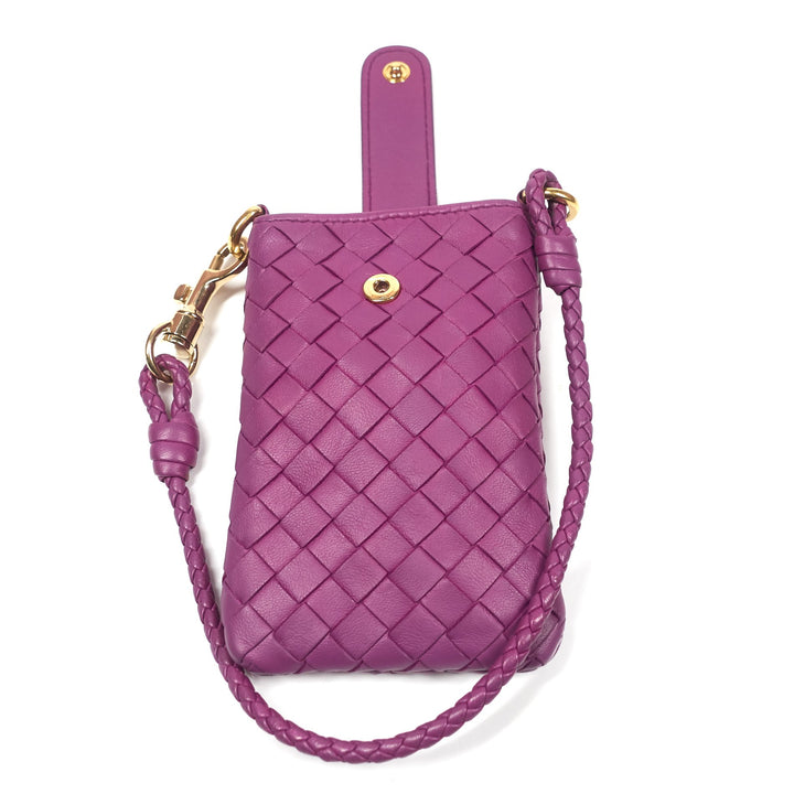 Intrecciato Leather Pouch