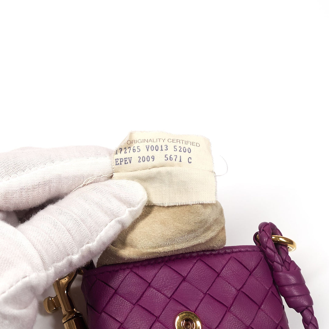 Intrecciato Leather Pouch