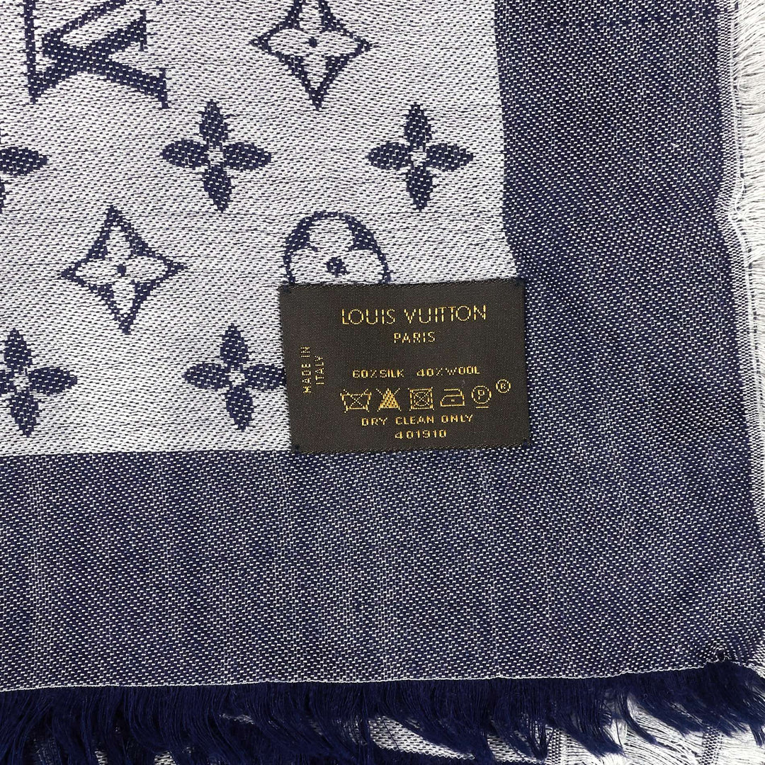 Monogram Denim Jacquard Shawl